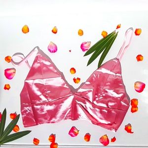 Brand New!!Pink Satin Bralette